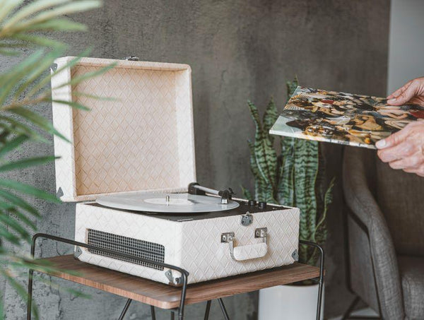 Anthology Portable Turntable - Light Tan