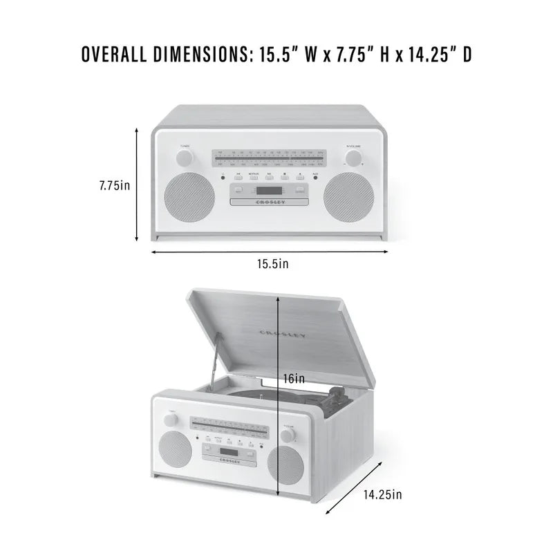 Carter 7-In-1 Record Player - Natural Deer Park Distributors