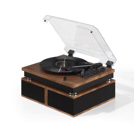 Riff Record Player With Speakers - Walnut