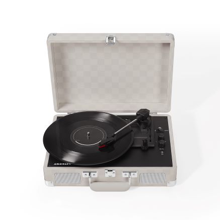 Cruiser Plus Portable Turntable with Bluetooth In/Out - Almond Checkerboard