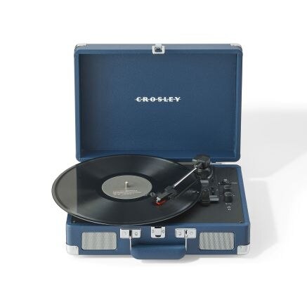 Cruiser Plus Portable Turntable with Bluetooth In/Out - Ink Blue