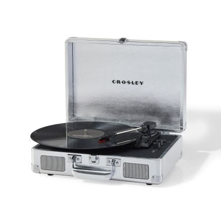 Cruiser Plus Portable Turntable with Bluetooth In/Out - Silver