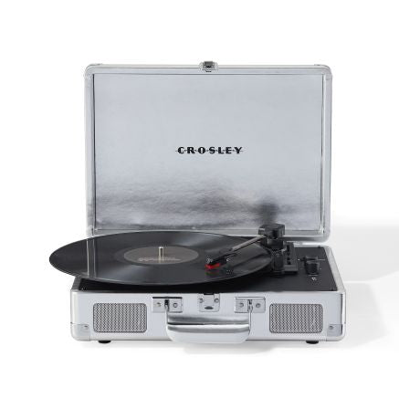 Cruiser Plus Portable Turntable with Bluetooth In/Out - Silver
