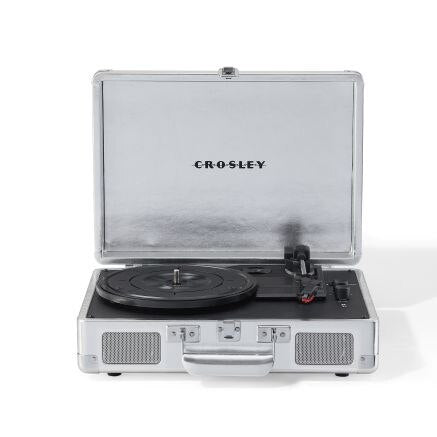 Cruiser Plus Portable Turntable with Bluetooth In/Out - Silver