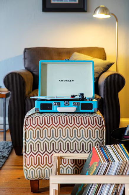 Cruiser Plus Portable Turntable with Bluetooth In/Out - Turquoise