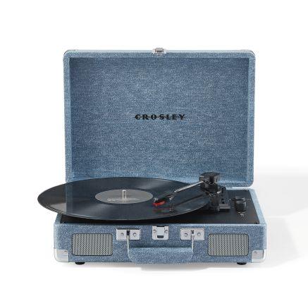 Cruiser Plus Portable Turntable with Bluetooth In/Out - Washed Denim