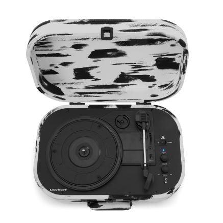Discovery Portable Turntable with Bluetooth Out - Black & White