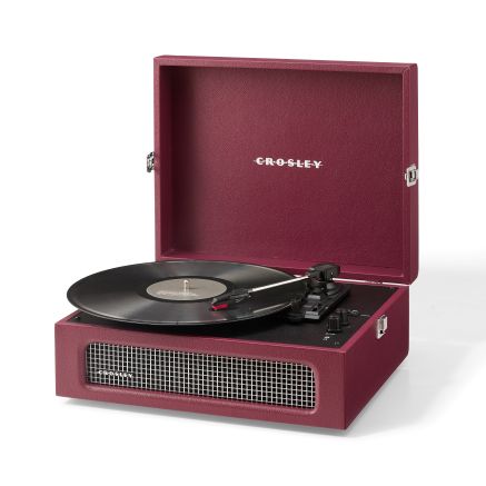 Voyager Portable Turntable with Bluetooth Out - Burgundy