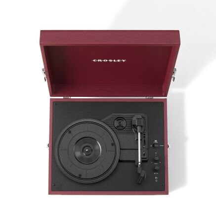 Voyager Portable Turntable with Bluetooth Out - Burgundy