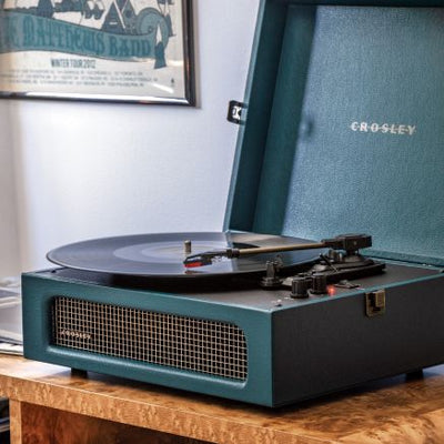 Voyager Portable Turntable with Bluetooth Out - Dark Teal