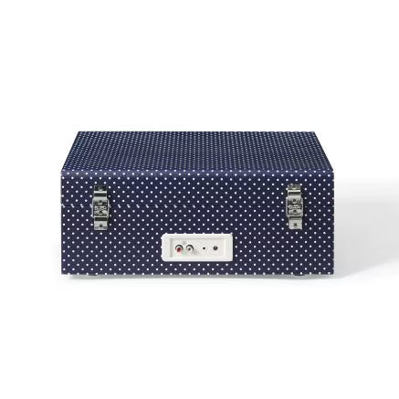Voyager Portable Turntable with Bluetooth Out - Navy Dot