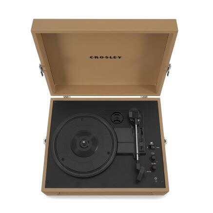 Voyager Portable Turntable with Bluetooth Out - Tan