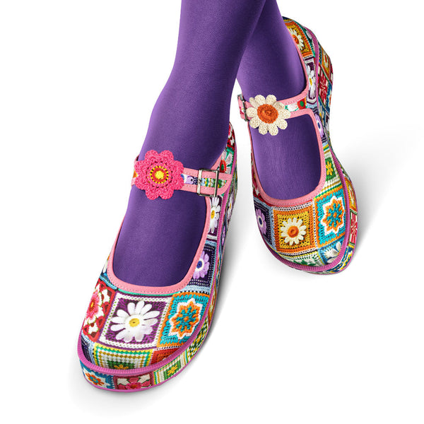 Chocolaticas® Crochet Women's Mary Jane Platform Hot Chocolate Design