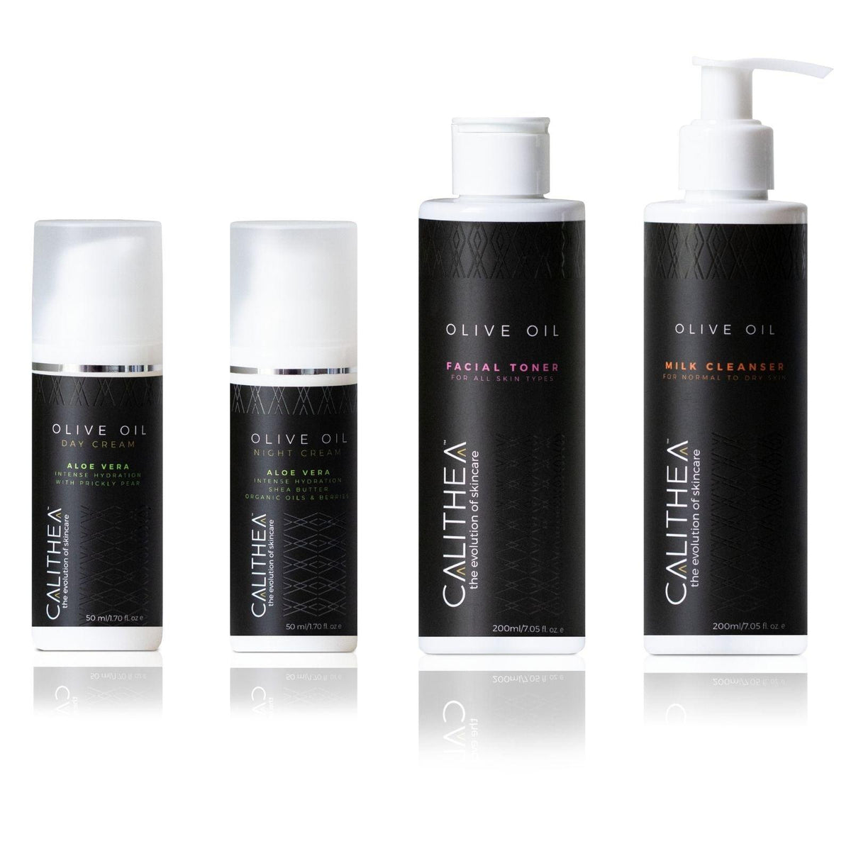 Radiant Skin Set | Day Cream + Night Cream + Facial Toner + Milk Cleanser