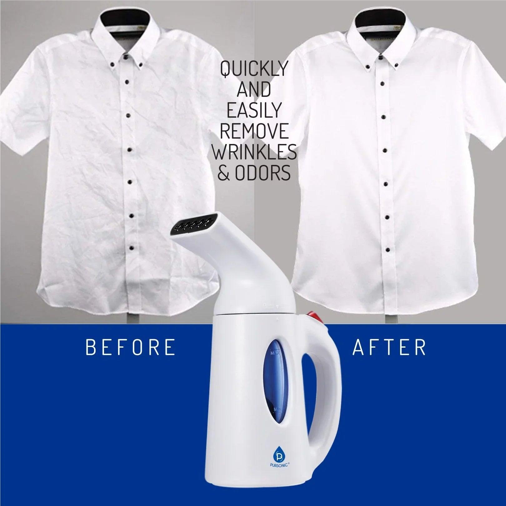 Pursonic 130ml Handheld Fabric Fast Heat-up Powerful Travel Clothes CS180 Portable Garment Steamer - Gifts for You 'n Me