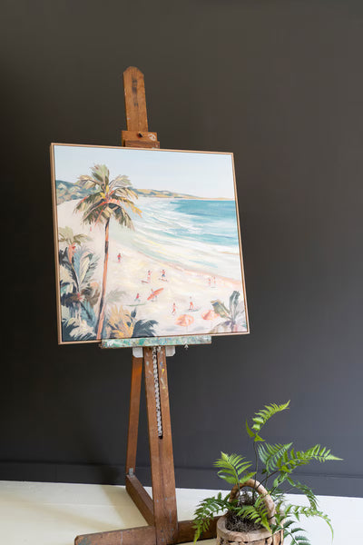 FRAMED PAINTING - BEACH SCENE