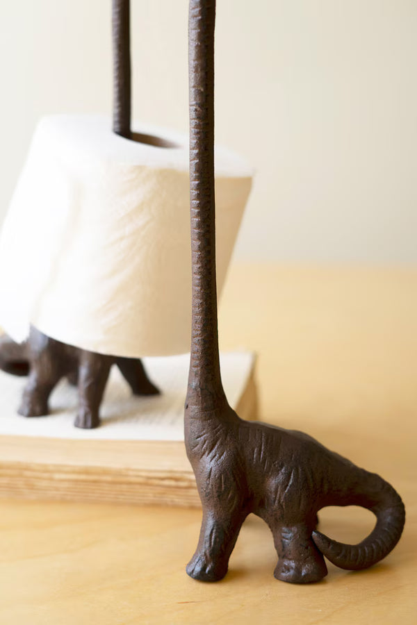 CAST IRON DINOSAUR PAPER TOWEL HOLDER