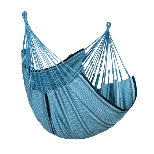 Cumbia Organic Blue Zebra - Organic Cotton Comfort Hammock Chair LA SIESTA