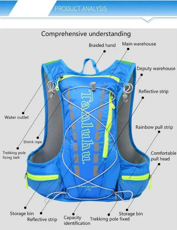 Wautton 15L Cycling Backpack Men/women Marathon Ultralight Breathable Backpack