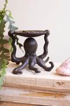 CAST IRON OCTOPUS HOLDING A SHELL TRAY