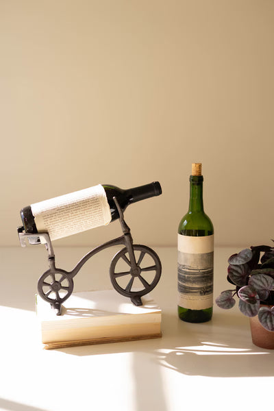 Cast Iron Bicycle Wine Bottle Holder