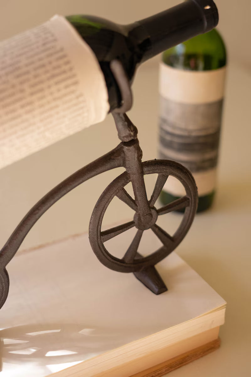 Cast Iron Bicycle Wine Bottle Holder