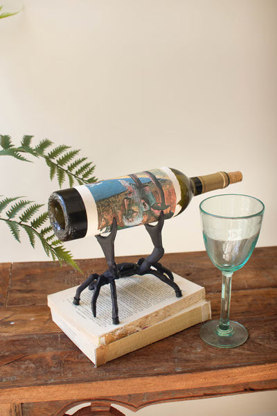 Cast Iron Crab Wine Bottle Holder
