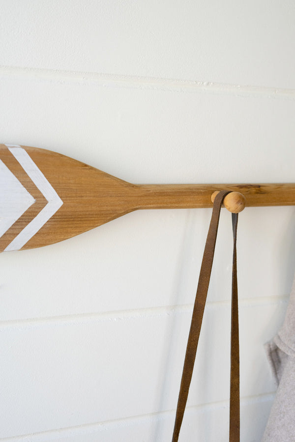 Wooden Paddle Coat Rack