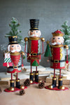 Set of 3 Painted Metal Nutcrackers