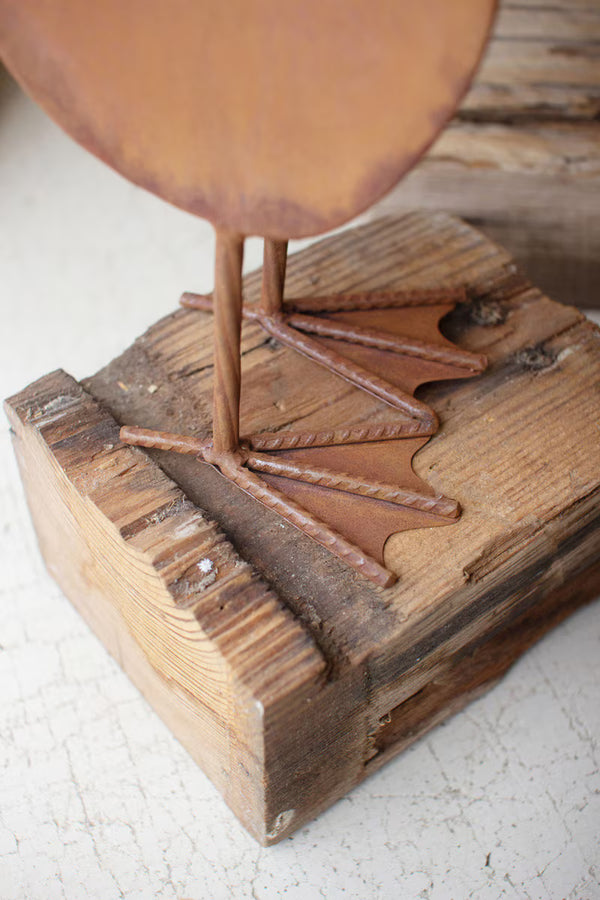 SET OF THREE RUSTIC METAL GEESE