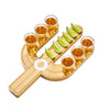 Cactus Tequila Tray & Shot Glasses Set - Tequila Gifts & Mexican Gifts - Bamboo Shot Glass Holder Serving Tray - Flight Board with Lemon Bowl, Salt Rimmer & Shot Glass Set - Party Shot Board, Gift