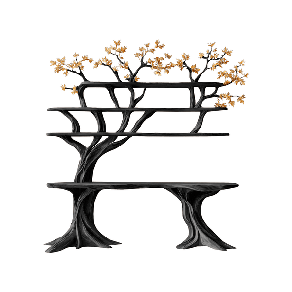 Caelvorn Live Edge Solid Wood Console Table with Shelves