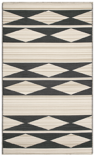 Cairo - Natural & Black Outdoor Rug for Patio