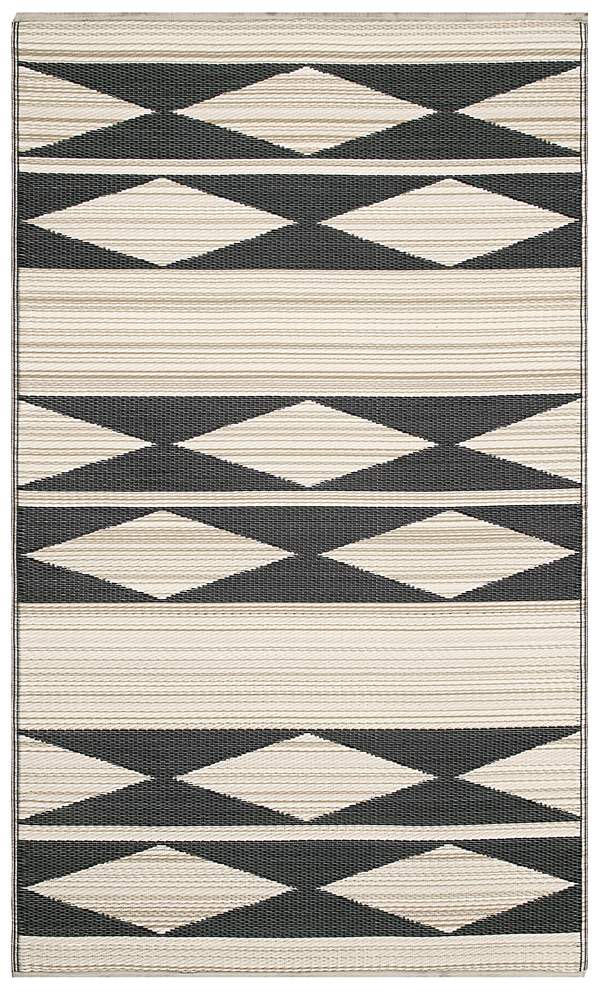 Cairo - Natural & Black Outdoor Rug for Patio