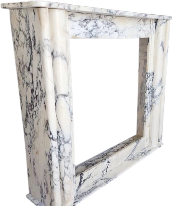 Calacatta Viola Marble Hand-carved Fireplace Mantel Polished (L)54
