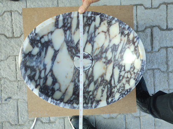 Calacatta Viola Marble Oval Shape Above Vanity Bathroom Sink (W)14