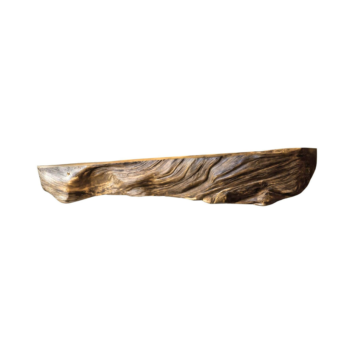 Calen Live-Edge Solid Wood Fireplace Mantel Shelf