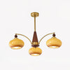 Calliope Chandelier - 3 heads: D 58cm x H 30cm / D 22.8" x H 11.8" / Brass & Caramel Color