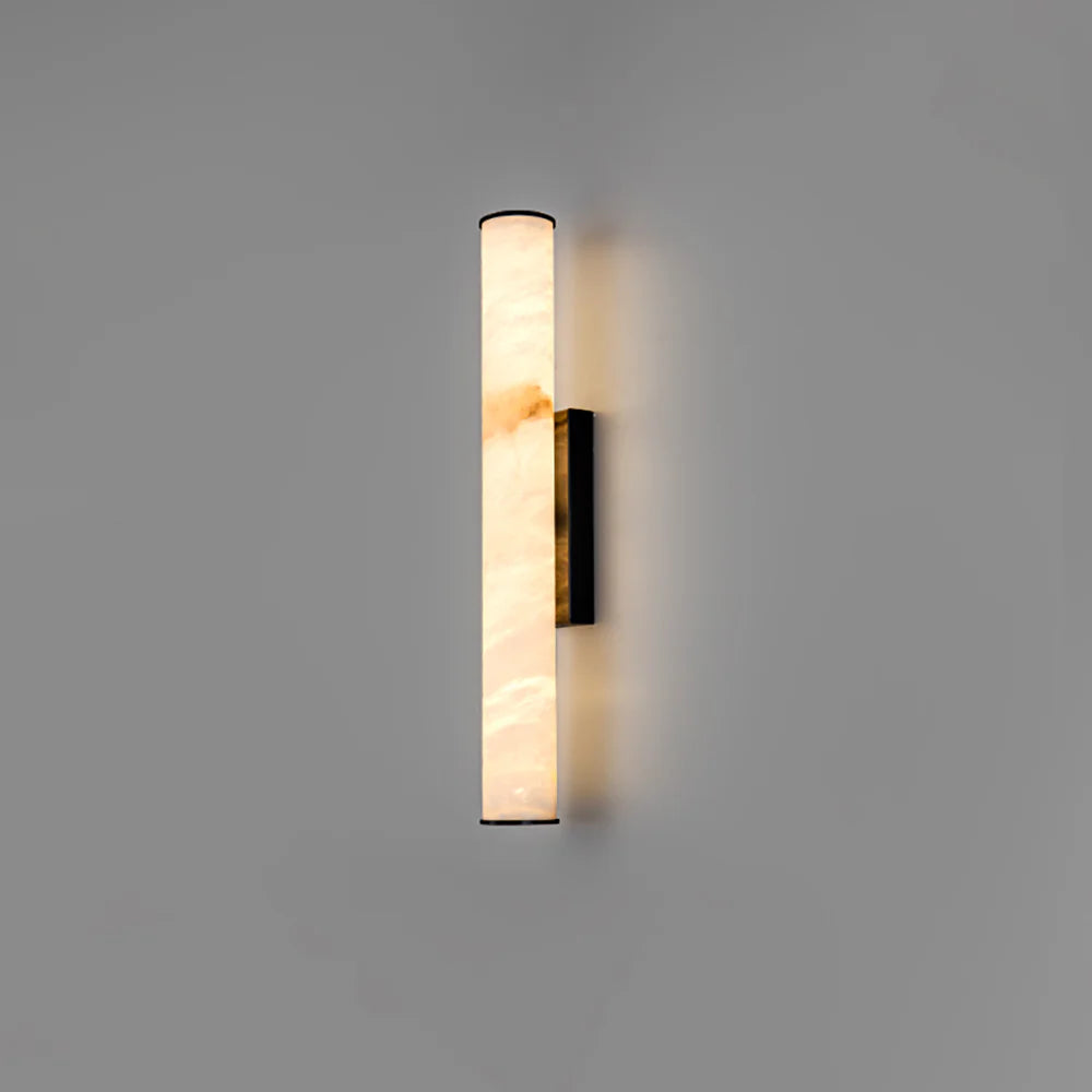 Cylindrical Callisto Alabaster Wall Lamp