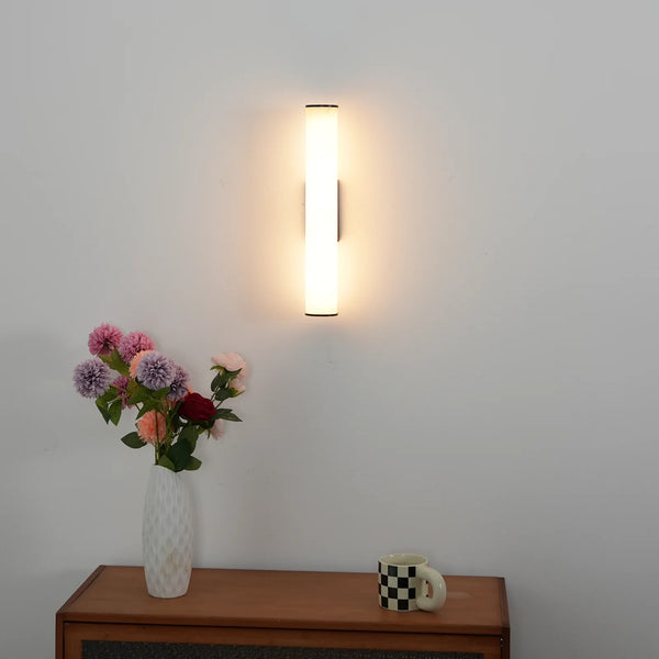 Cylindrical Callisto Alabaster Wall Lamp
