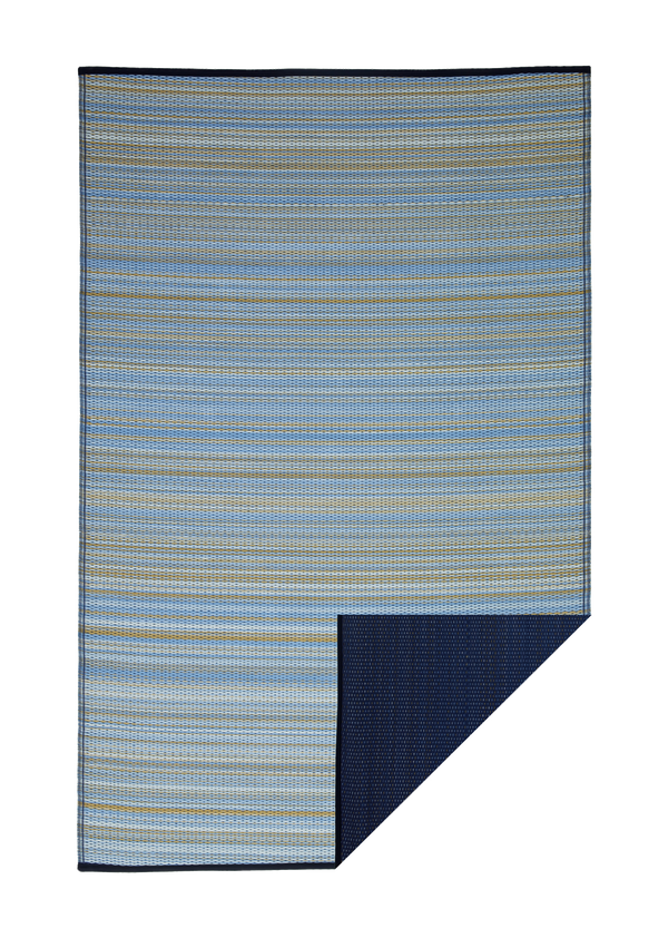Cancun Shadow - Blue Outdoor Rug for Patio