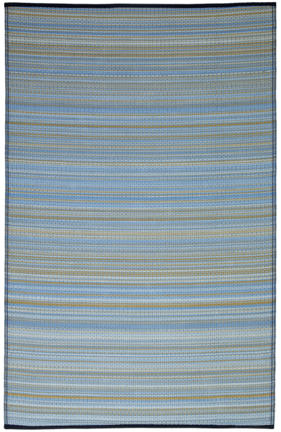Cancun Shadow - Blue Outdoor Rug for Patio