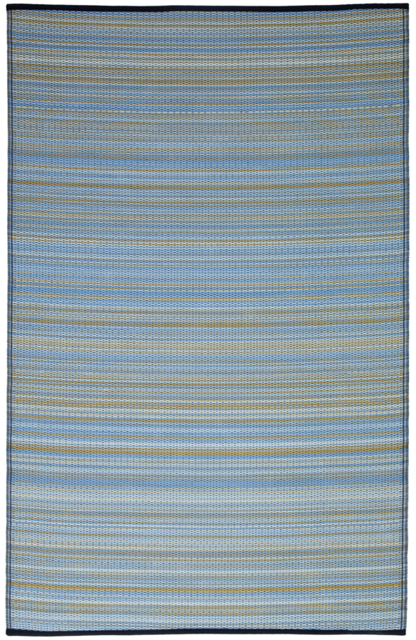 Cancun Shadow - Blue Outdoor Rug for Patio