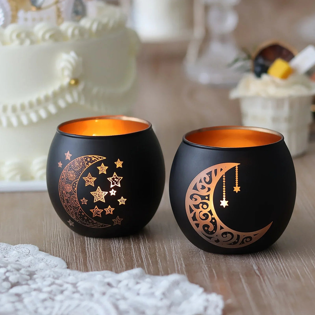 Candle Holder - Decorative Glass Ramadan