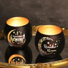 Candle Holder - Glass Moon Star