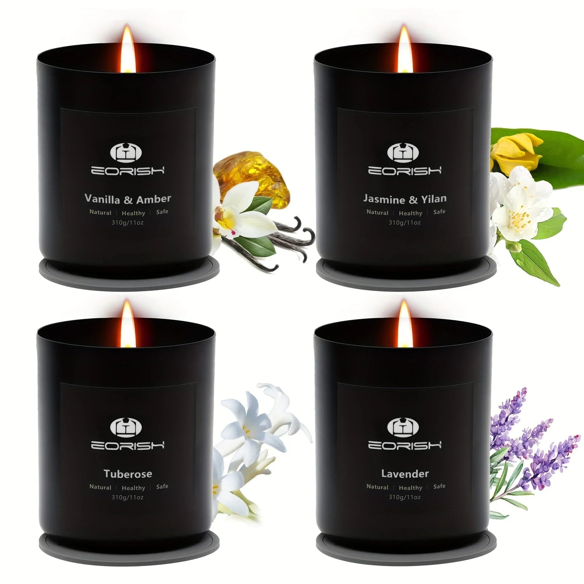 Candle - Layered Crystal Glass 4 Piece