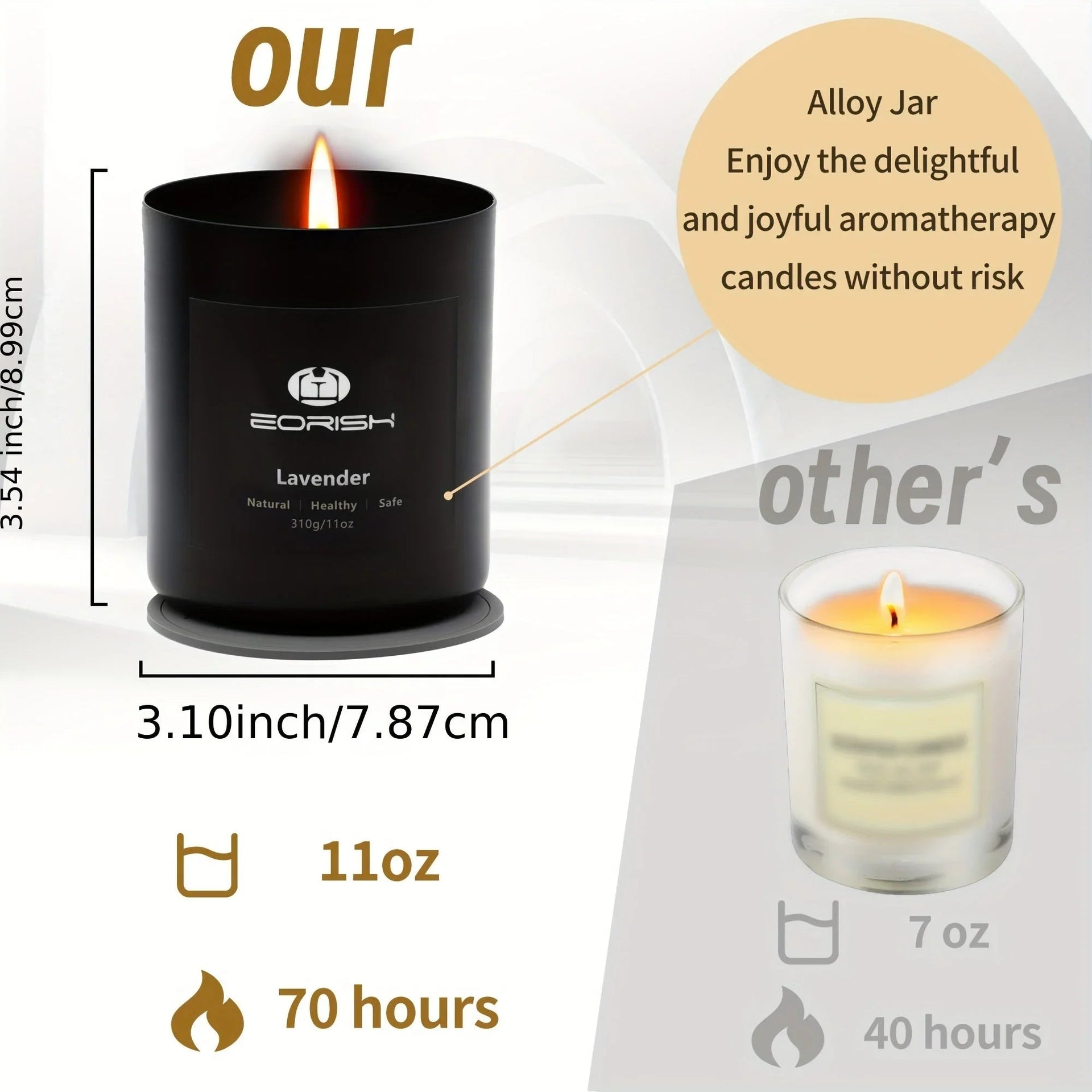 Candle - Layered Crystal Glass 4 Piece