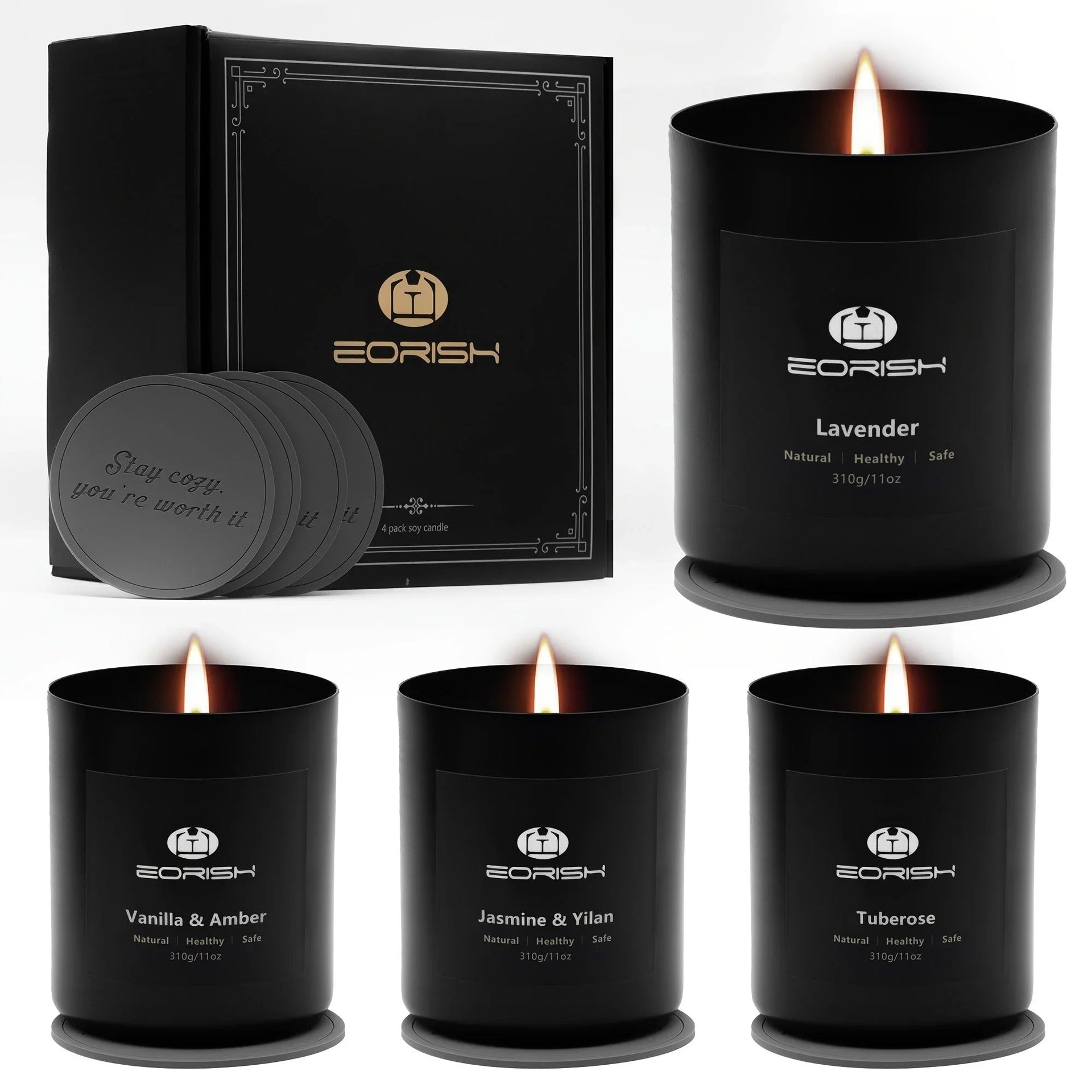 Candle - Layered Crystal Glass 4 Piece