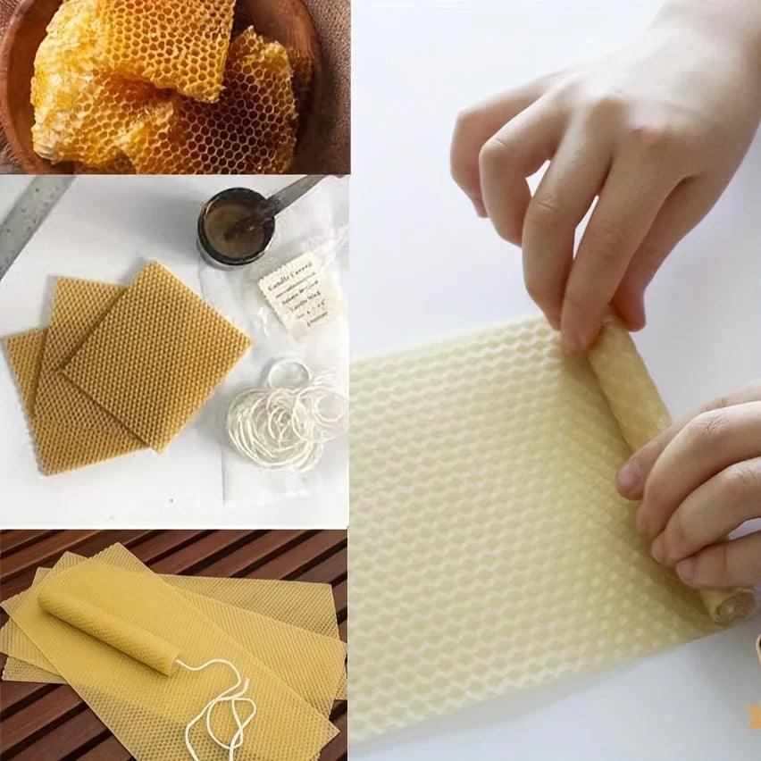 Candle Set - Decorative Beeswax 4pcs