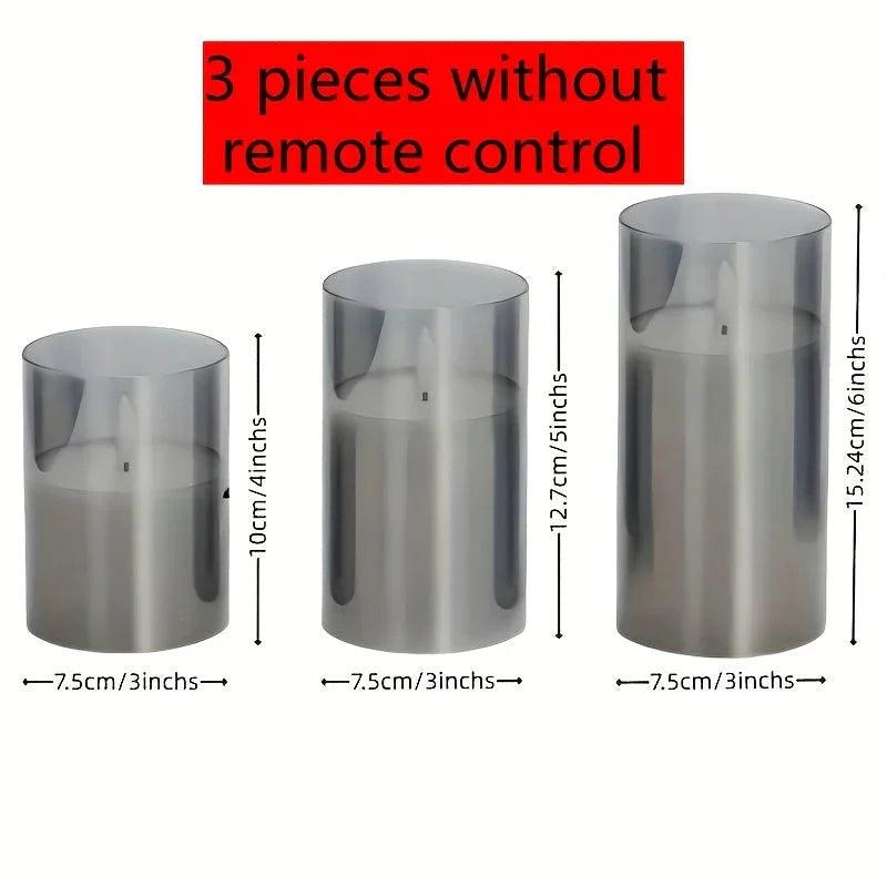 Candles - Flameless Gray 3-Pack
